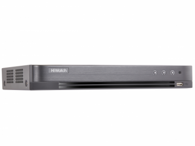 HiWatch DS-H304QAF 4-канальный гибридный HD-TVI регистратор c технологией AcuSense и AoC (аудио по коаксиальному кабелю)