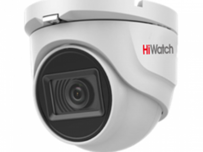 HiWatch DS-T203A 2 Мп купольная HD-TVI видеокамера  с EXIR-подсветкой до 30 м и микрофоном 